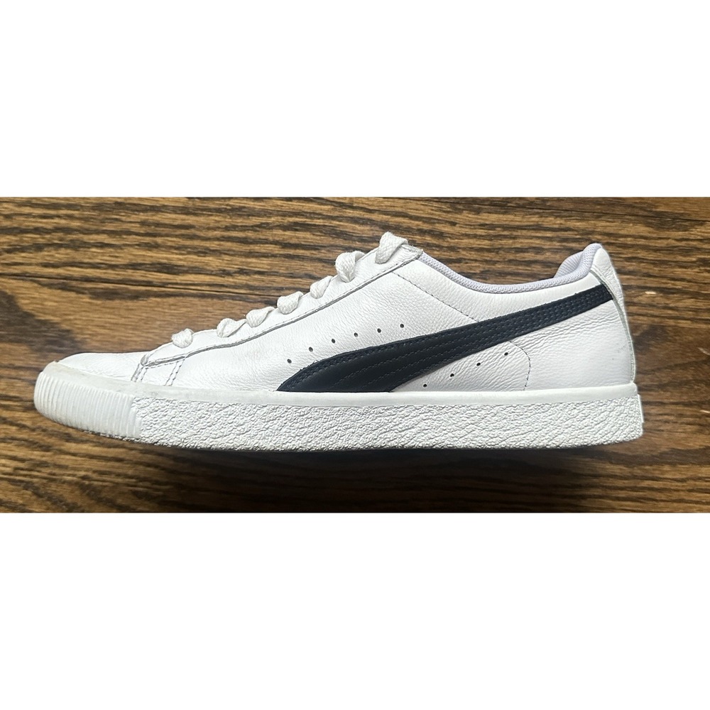 Puma Clyde Core L. Foil White Black Gold 364669-01 Mens 7.5 Classic Sneakers - Picture 6 of 16